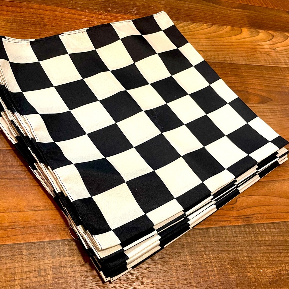 Racing Bandanas 11-pack Black & White Checkered Bandanas